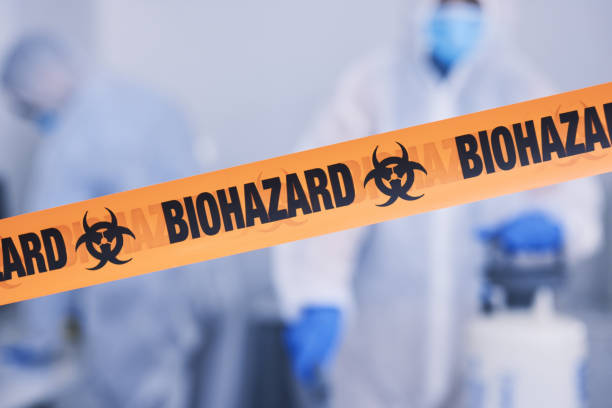 Professional Biohazard Cleanup technician working in Browns Mills, NJ